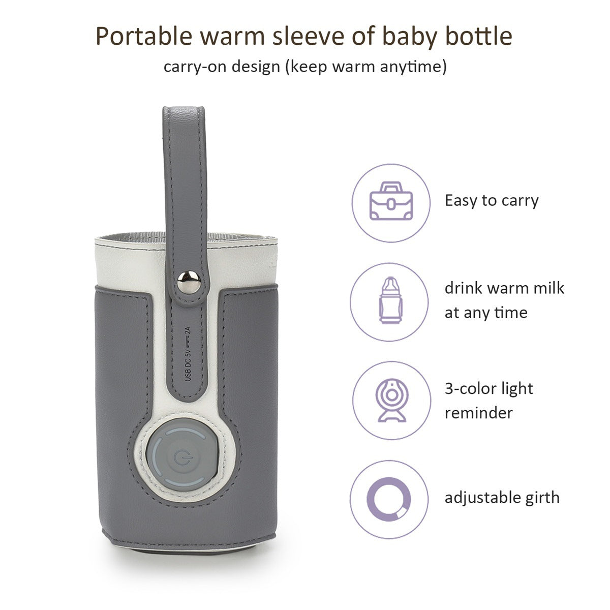 Leather Portable Bottle Heater